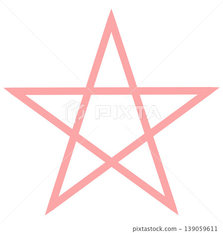 一個簡單的粉紅五角星 一個簡單的粉紅五角星 139059611