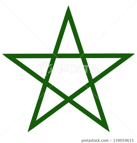 A simple green pentagram A simple green pentagram 139059615