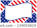 American flag motif poster frame 139059829
