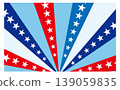 USA-themed star and stripe background illustration 139059835