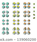 Building materials for a three-dimensional cityscape viewed from above [Residential] 139060200