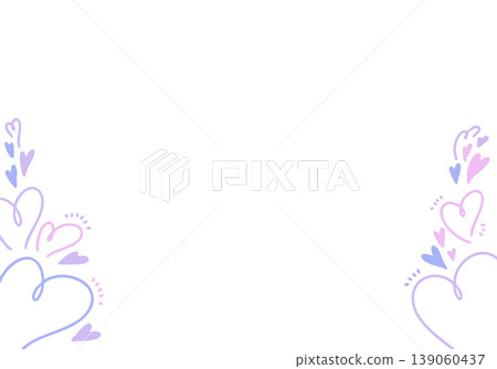 可愛的雨季色彩心形相框 139060437