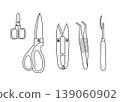 Sewing and Craft Tools Line Art Illustrations 139060902