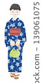 Illustration of a woman in a yukata 139061075
