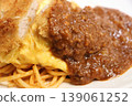 Western-style food, set meals, eating out, restaurants, meat spaghetti, omelet rice, pork cutlet, demi-glace sauce 139061252