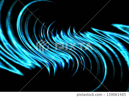 Abstract background of blue light swirling energy on a black background 139061485