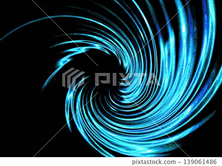 Abstract background of blue light swirling energy on a black background Abstract background of blue light swirling energy on a black background 139061486