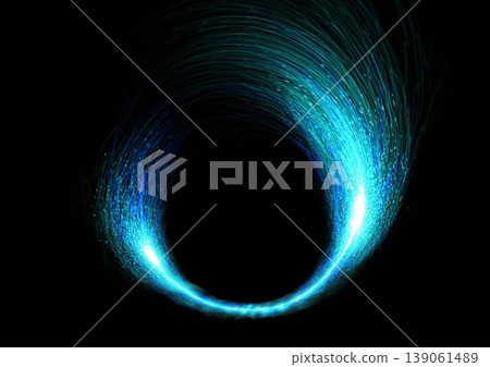Abstract background of blue light swirling energy on a black background Abstract background of blue light swirling energy on a black background 139061489