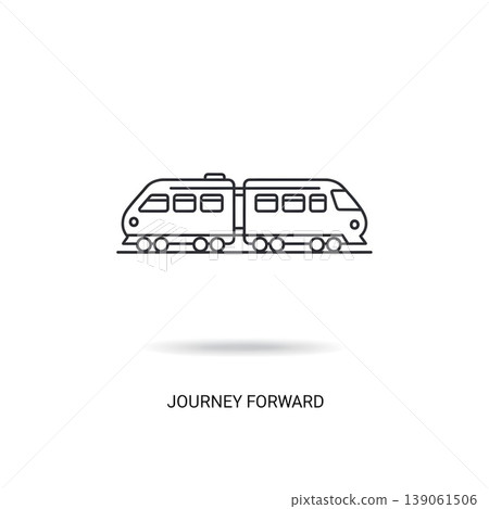 Sleek Passenger Train Outline Icon Representing Travel and Progress Sleek Passenger Train Outline Icon Representing Travel and Progress 139061506