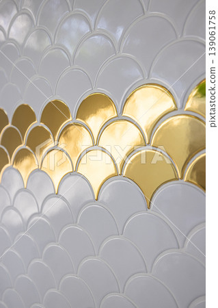 Abstract wall decoration white gold marble artistic design natural sunlight luxury elegant interior decor premium sophisticated modern home background texture Abstract wall decoration white gold marble artistic design natural sunlight luxury elegant interior decor premium sophisticated modern home background texture 139061758