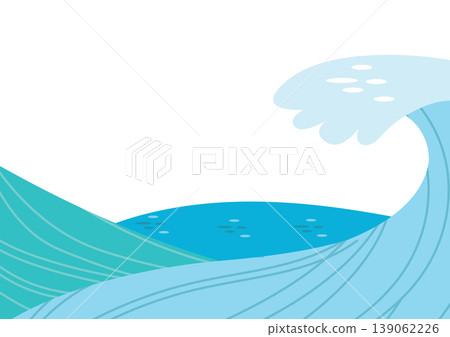 Simple ocean wave frame Simple ocean wave frame 139062226