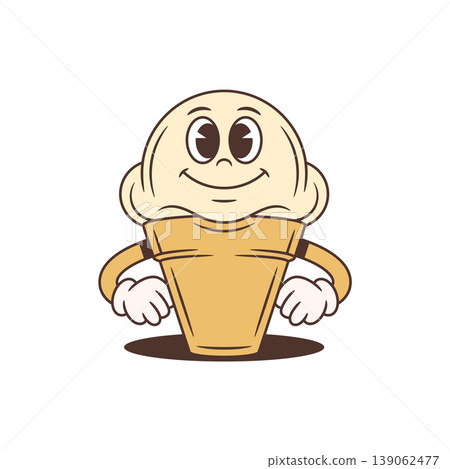 Friendly Ice Cream Character Standing Confident Cartoon Mascot Vector Illustration Friendly Ice Cream Character Standing Confident Cartoon Mascot Vector Illustration 139062477