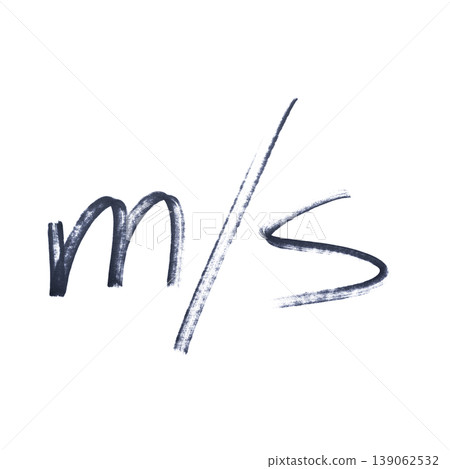 the abbreviation for meters per second drawn with a black marker the abbreviation for meters per second drawn with a black marker 139062532