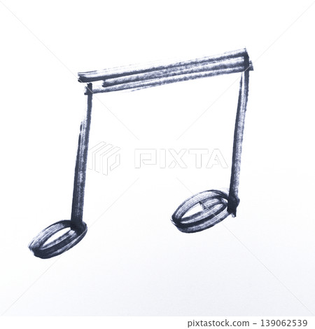 a musical note symbol drawn with black marker a musical note symbol drawn with black marker 139062539