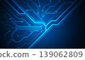 Abstract technology digital background with circuit board diagram on white background. Electronic motherboard illustration. Communication and engineering concept. Vector illustration 139062809