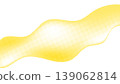 Abstract minimalist yellow halftone wave pattern with dynamic flow on clean white background for modern graphic design. 139062814
