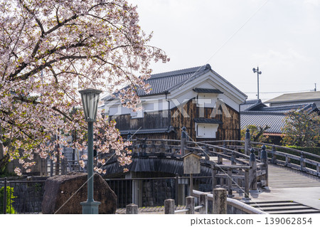 Kyoto, Yawata City: Yasui Bridge and cherry blossoms 139062854