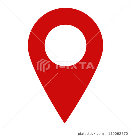 Simple icon illustration for map pins: Red 002 Simple icon illustration for map pins: Red 002 139062870