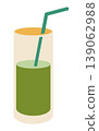 Vibrantly green iced green tea, matcha drink 139062988