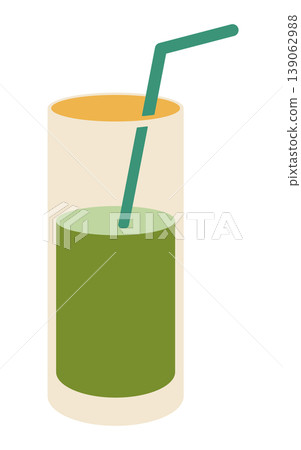 Vibrantly green iced green tea, matcha drink 139062988