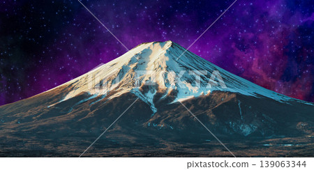 a beautiful night shot of a mountain in the night starry sky a beautiful night shot of a mountain in the night starry sky 139063344