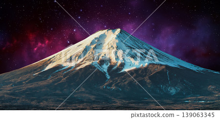 a beautiful night shot of a mountain in the night starry sky a beautiful night shot of a mountain in the night starry sky 139063345
