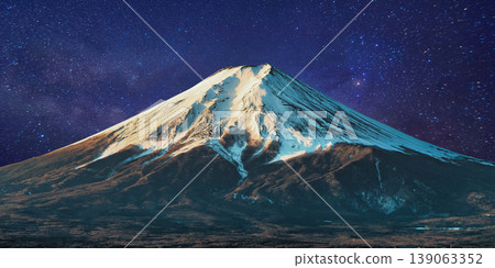 a beautiful night shot of a mountain in the night starry sky a beautiful night shot of a mountain in the night starry sky 139063352