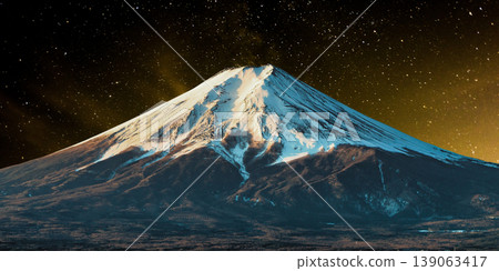 a beautiful night shot of a mountain in the night starry sky a beautiful night shot of a mountain in the night starry sky 139063417