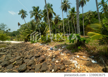 Plastic waste and garbage on tropical beach Plastic waste and garbage on tropical beach 139063675