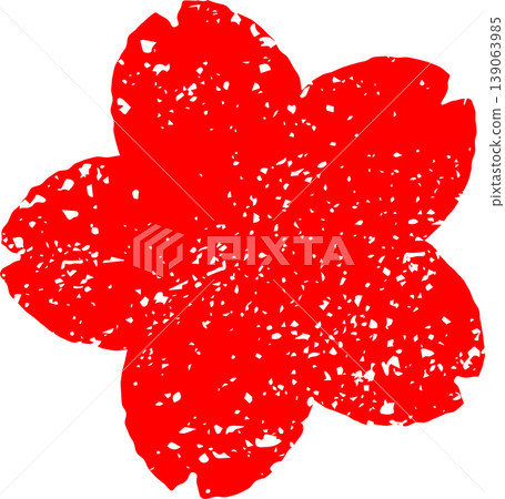 Japanese-style stamp design with a red cherry blossom frame Japanese-style stamp design with a red cherry blossom frame 139063985