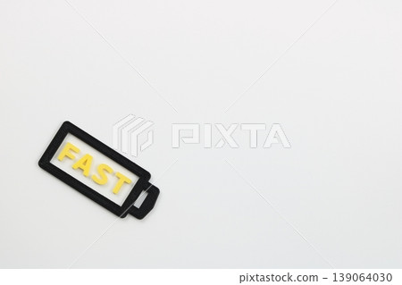 Fast battery that represents rapid charging Fast battery that represents rapid charging 139064030