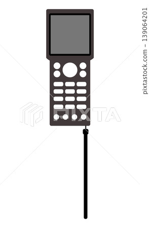 Illustration of a handheld scanner (front view) 139064201