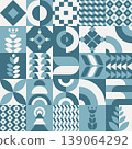 Abstract Geometric minimalist scandinavian shapes pattern background, for wallpaper, banner, background, textile, fabric 139064292