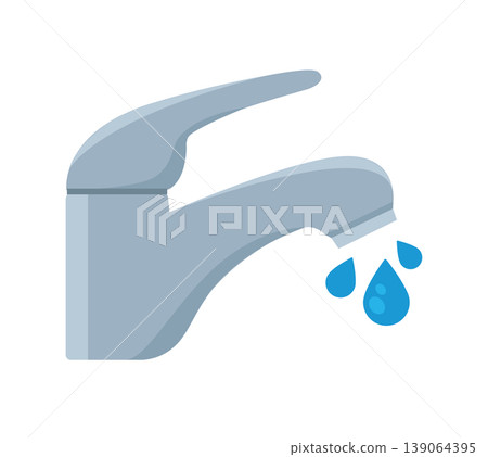 Water faucet icon vector illustration Water faucet icon vector illustration 139064395