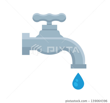 Water faucet icon vector illustration Water faucet icon vector illustration 139064396