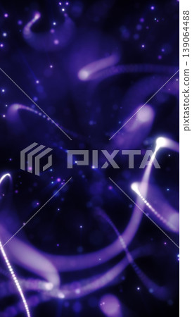 Glowing purple light trails with floating particles and bokeh, abstract neon motion background with soft blur and cosmic atmosphere Glowing purple light trails with floating particles and bokeh, abstract neon motion background with soft blur and cosmic atmosphere 139064488