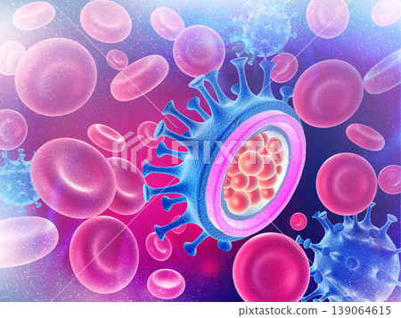 Virus in bloodstream Virus in bloodstream 139064615