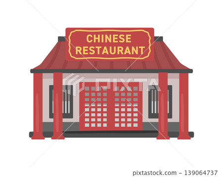 Chinese restaurant building illustration Chinese restaurant building illustration 139064737