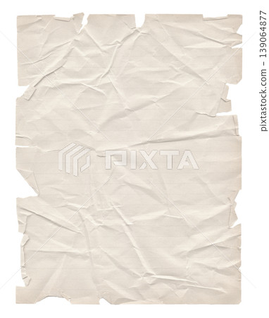 Crumpled lined paper isolated on white Crumpled lined paper isolated on white 139064877