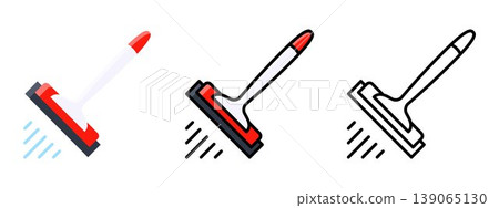 Window Squeegee Glass Cleaning Tool Icon Vector 139065130