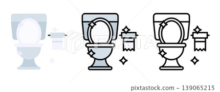 Toilet Bathroom Sanitation Hygiene Icon Vector Design 139065215