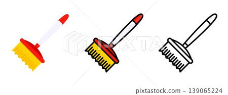 Cleaning Brush Household Tool Hygiene Icon Vector Cleaning Brush Household Tool Hygiene Icon Vector 139065224