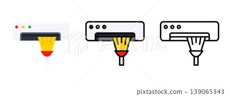 Air Conditioner Cooling Appliance Climate Icon Vector Air Conditioner Cooling Appliance Climate Icon Vector 139065343