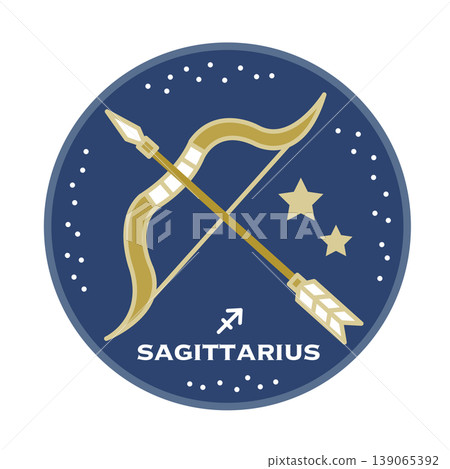 射手座的簡單星座圖標 射手座的簡單星座圖標 139065392