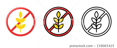 Gluten free sign wheat diet allergen healthy label Gluten free sign wheat diet allergen healthy label 139065425