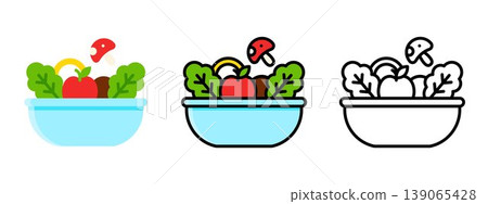 Salad bowl vegetables healthy vegan organic food dish Salad bowl vegetables healthy vegan organic food dish 139065428