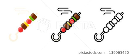 Grilled skewers bbq meat barbecue food stick meal Grilled skewers bbq meat barbecue food stick meal 139065430