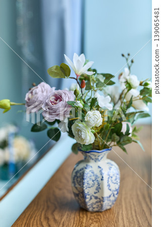 Bouquet of Roses in Vintage Ceramic Vase Bouquet of Roses in Vintage Ceramic Vase 139065481