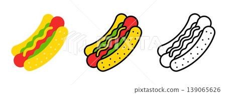 Hot dog fast food sausage bread street meal snack Hot dog fast food sausage bread street meal snack 139065626
