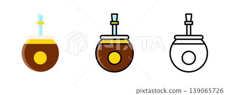 Mate tea herbal drink traditional beverage cup straw Mate tea herbal drink traditional beverage cup straw 139065726